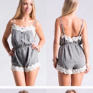 ✨ Lace Trimmed Romper